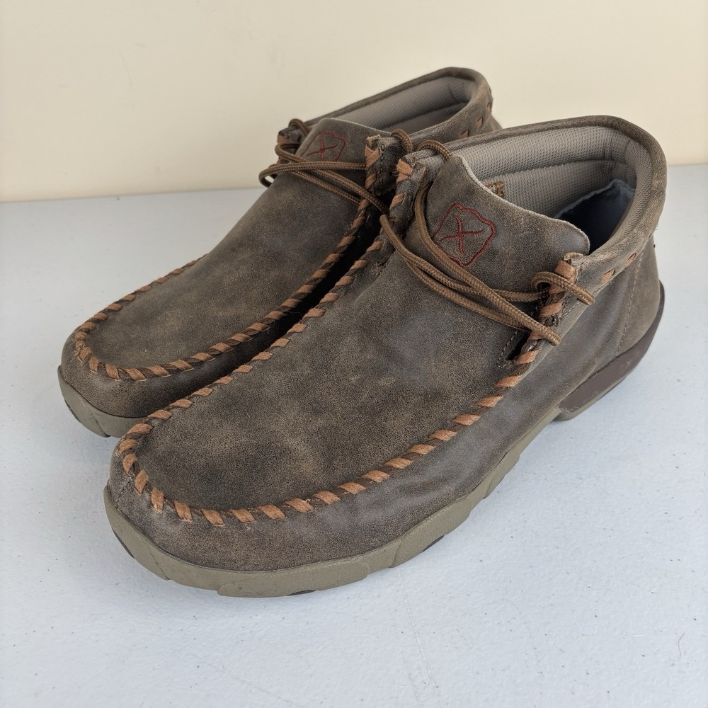 Men's Twisted X Chukka Driving Moc Taupe Twist Size 13M MDM0049